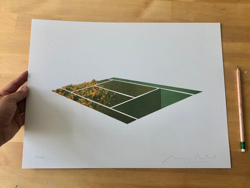 Març Rabal "Flowery grass court" Print