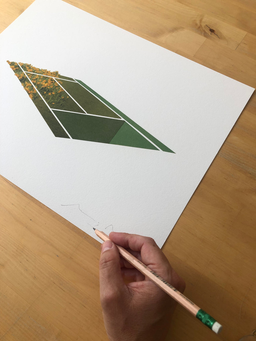 Març Rabal "Flowery grass court" Print