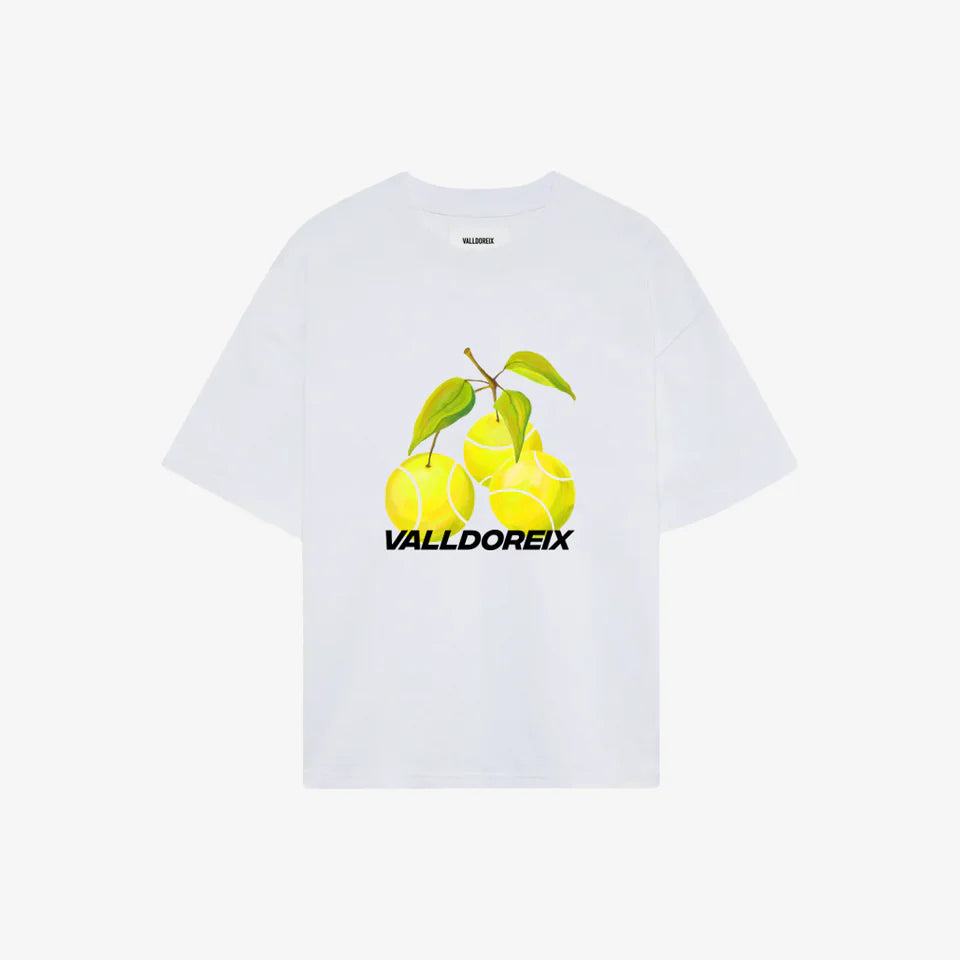 Aquarelle Lemon Tennis Balls Oversized Tee Off-White